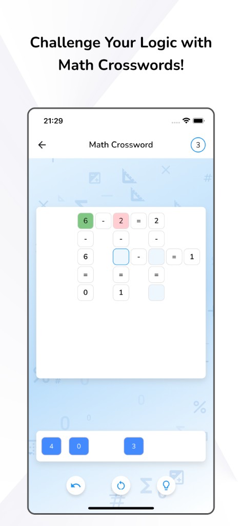 Math crossword puzzle
